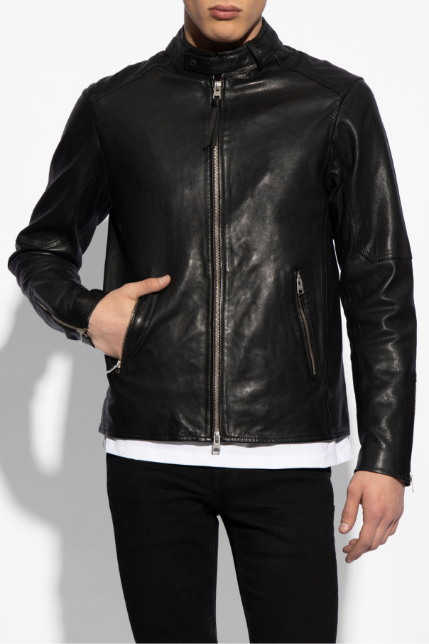 Black 'Cora' leather jacket AllSaints - IetpShops Japan - Miaou T